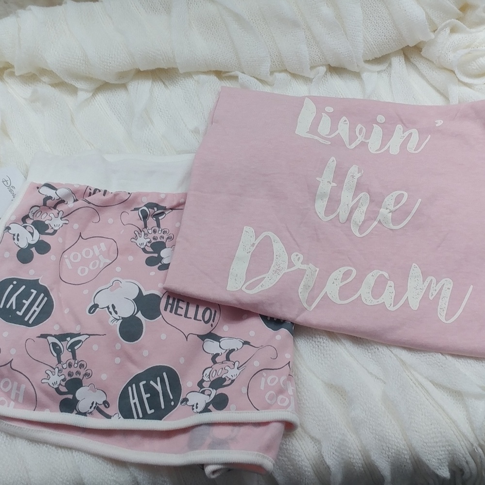 Disney Sleep Shorts w/ Living the Dream t-shirt
